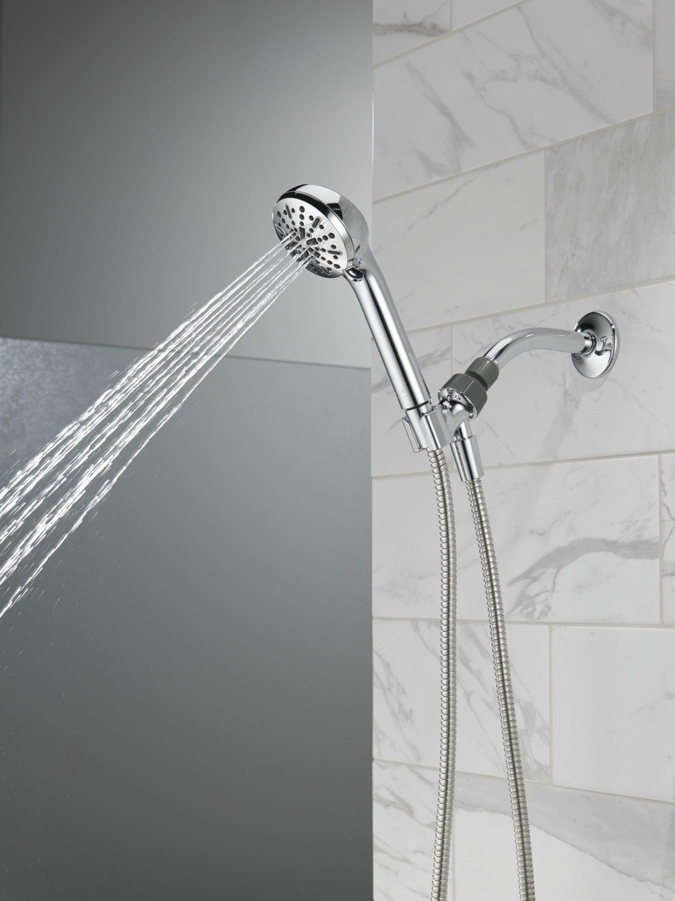 75413D Universal Showering Components 4-Setting Hand Shower, Chrome