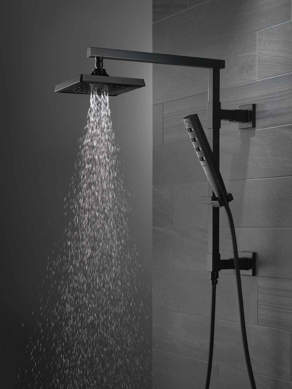 59140-BL-PK Universal Showering Components H2Okinetic 4-Setting Hand Shower, Matte Black