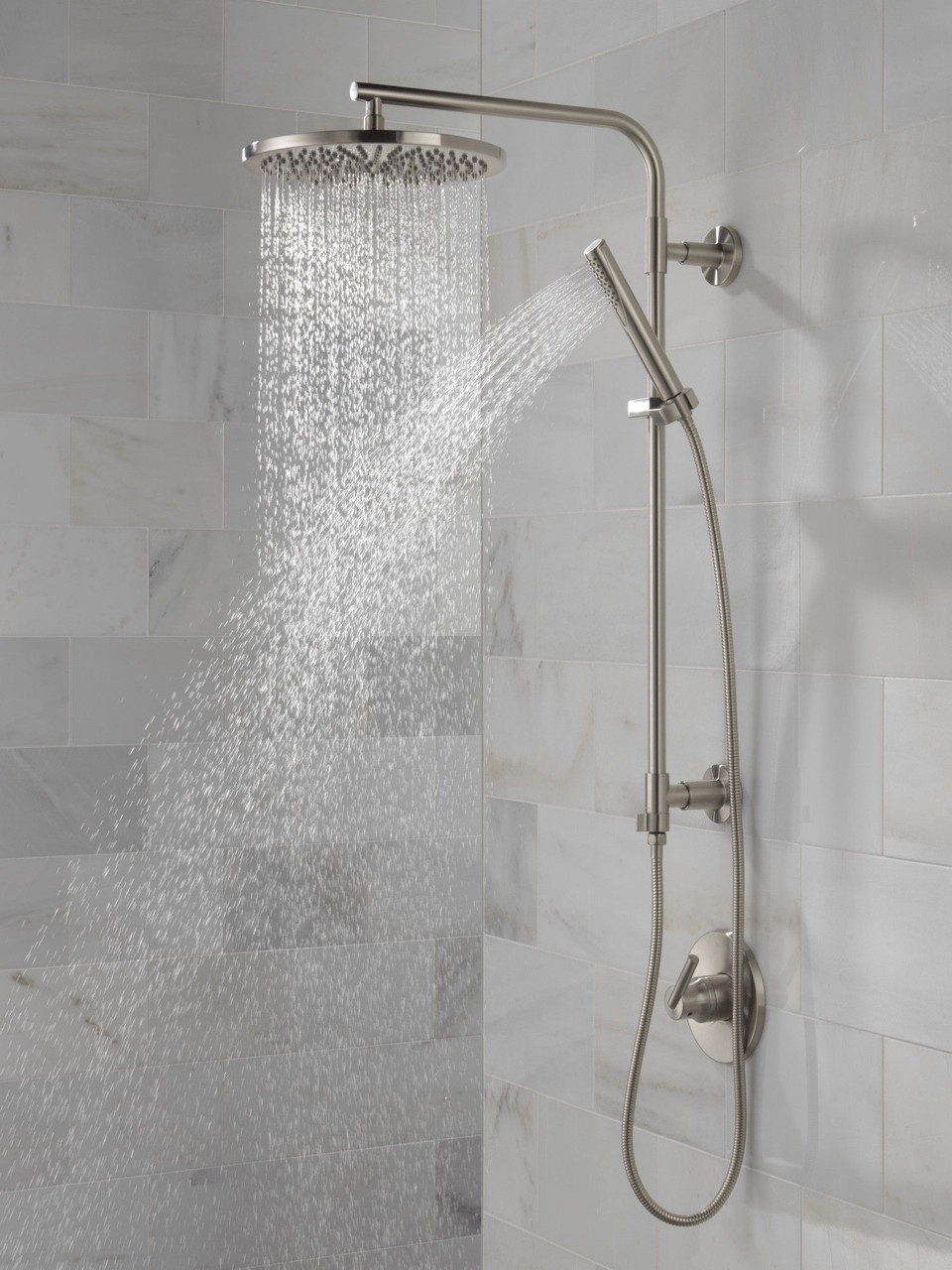 58820-SS-PR Universal Showering Components Emerge 26" Round Shower Column, Lumicoat Stainless