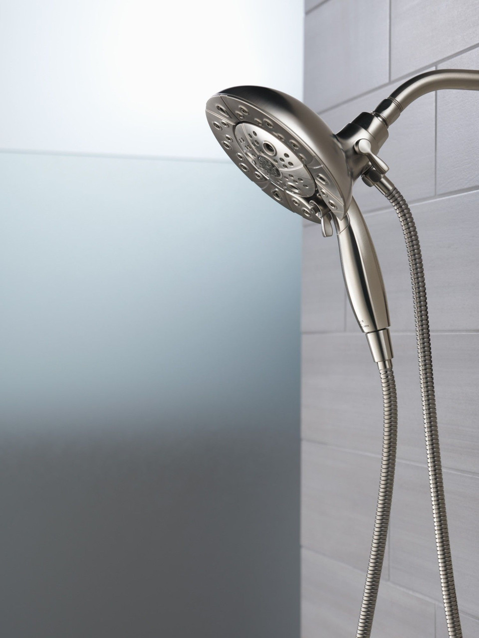Delta 58480-SS25-PK Universal Showering Components H2Okinetic In2ition 5-Setting Two-in-One Shower, Stainless