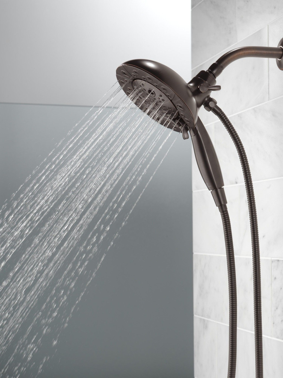 Delta 58480-RB25-PK Universal Showering Components H2Okinetic In2ition 5-Setting Two-in-One Shower, Venetian Bronze