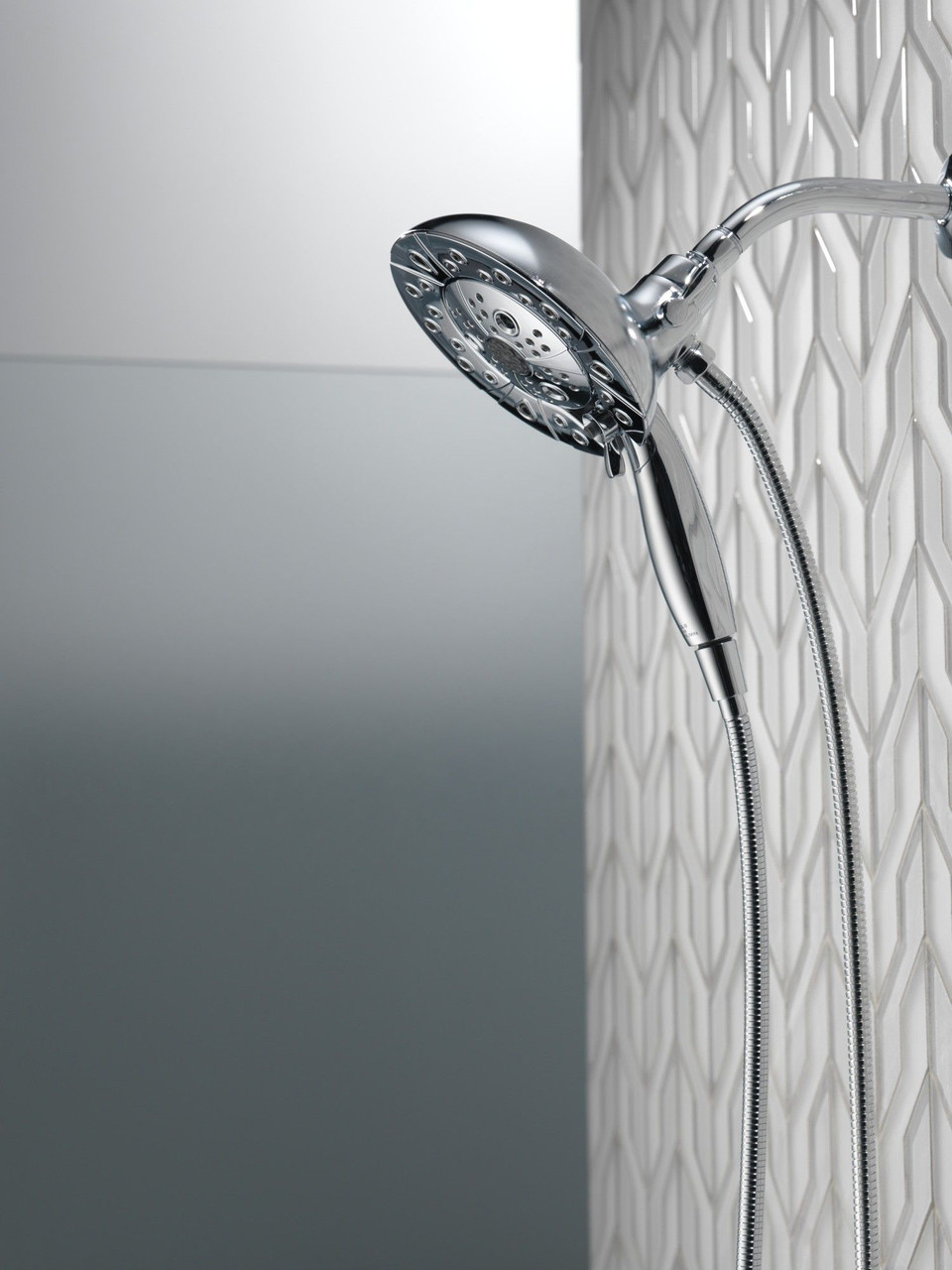 58480-PR25-PK Universal Showering Components H2Okinetic In2ition 5-Setting Two-In-One Shower, Lumicoat Chrome