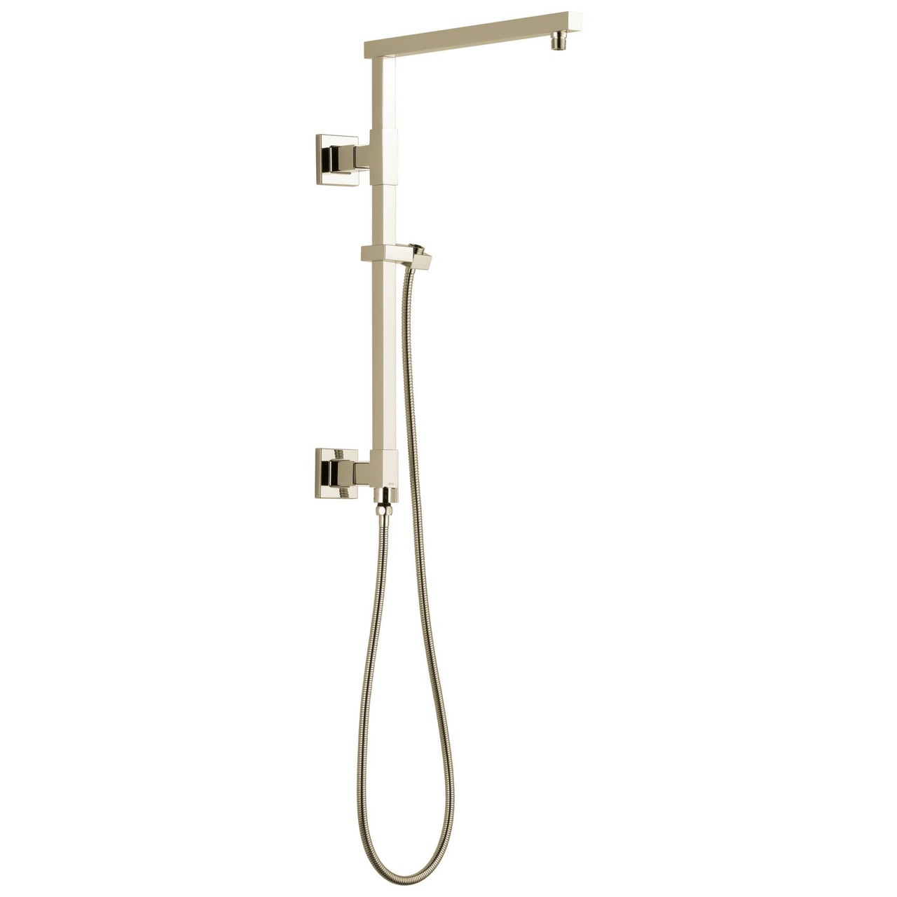 58410-PN-PR Universal Showering Components Emerge 18" Angular Shower Column, Lumicoat Polished Nickel