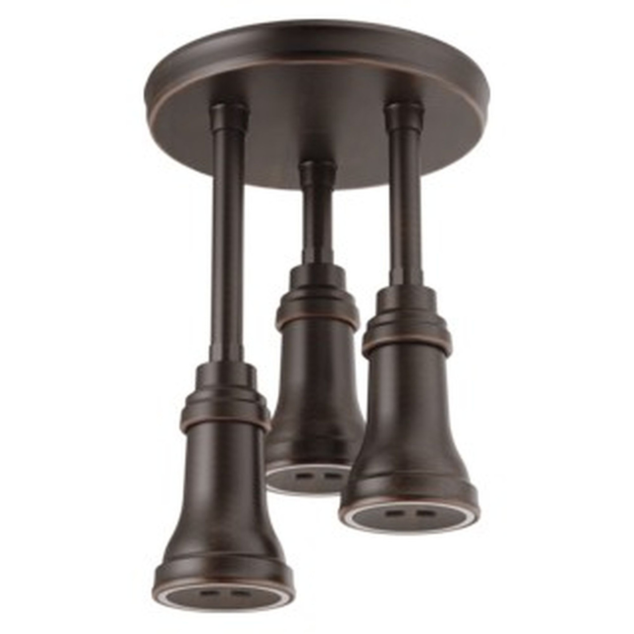 Delta 57190-RB25-L Universal Showering Components H2Okinetic Pendant Raincan Shower Head with LED Light, Venetian Bronze
