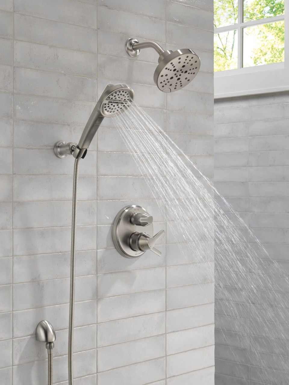 Delta 55386-SS-PR Universal Showering Components 3-Setting Wall Mount Handshower, Lumicoat Stainless