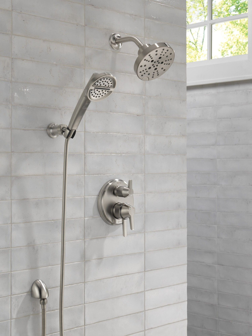 Delta 55386-SS-PR Universal Showering Components 3-Setting Wall Mount Handshower, Lumicoat Stainless