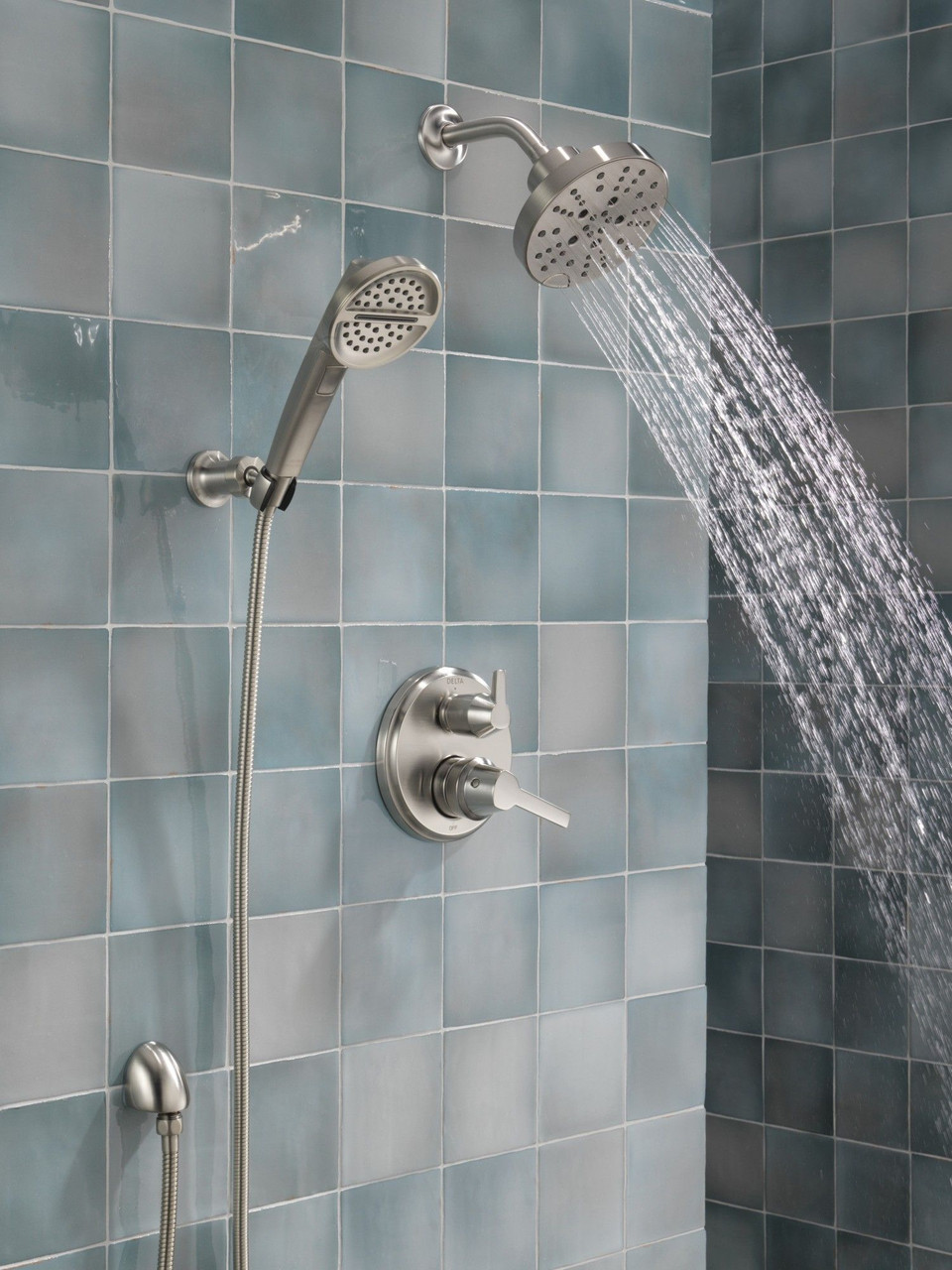 Delta 55386-SS-PR Universal Showering Components 3-Setting Wall Mount Handshower, Lumicoat Stainless