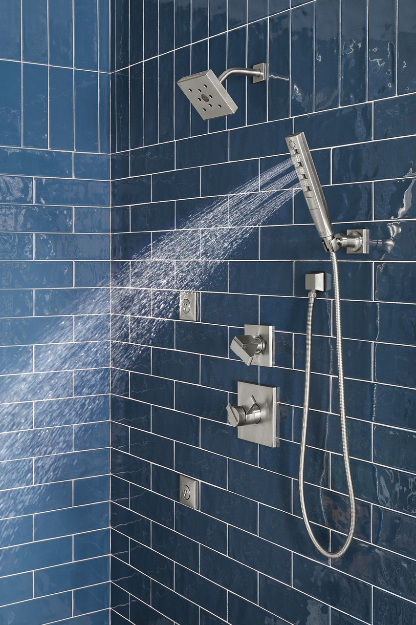 Delta 55140-SS-PR Universal Showering Components H2OKinetic Hand Shower 1.75 GPM Wall-Mount 4S, Lumicoat Stainless