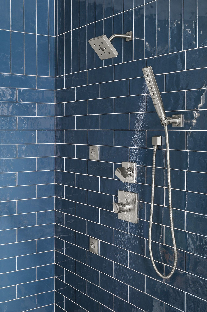 55140-SS-PR Universal Showering Components H2OKinetic Hand Shower 1.75 GPM Wall-Mount 4S, Lumicoat Stainless