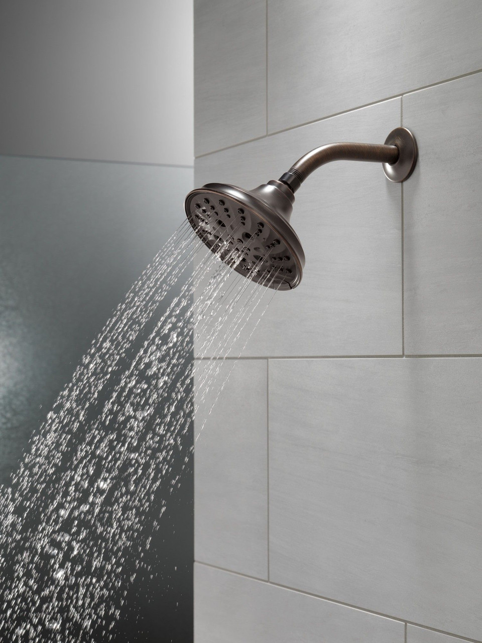 Delta 52669-RB Universal Showering Components H2Okinetic 5-Setting Traditional Raincan Shower Head, Venetian Bronze