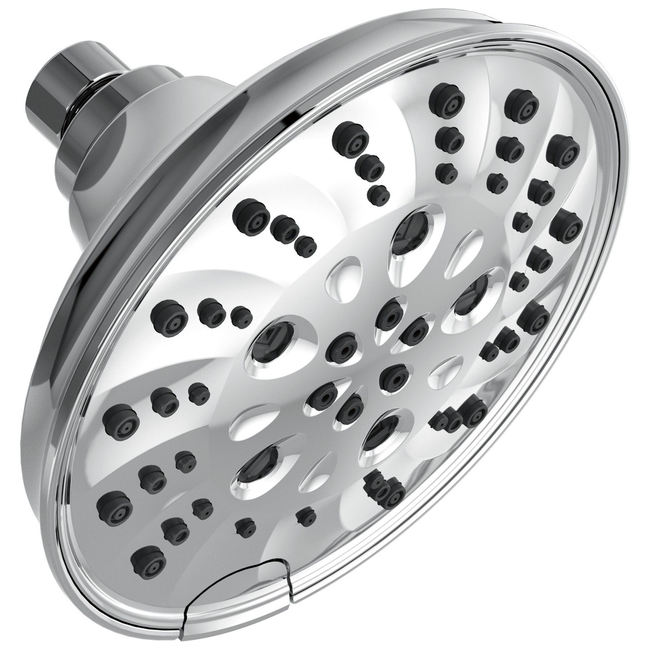 52669-PR Universal Showering Components H2Okinetic 5-Setting Traditional Raincan Shower Head, Lumicoat Chrome