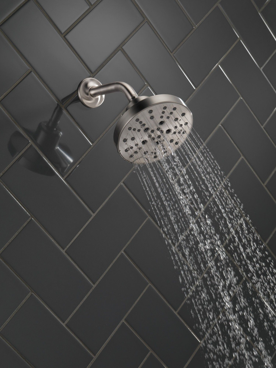 Delta 52668-SS-PR Universal Showering Components 5-Setting H2OKinetic Round Cont Raincan, Lumicoat Stainless