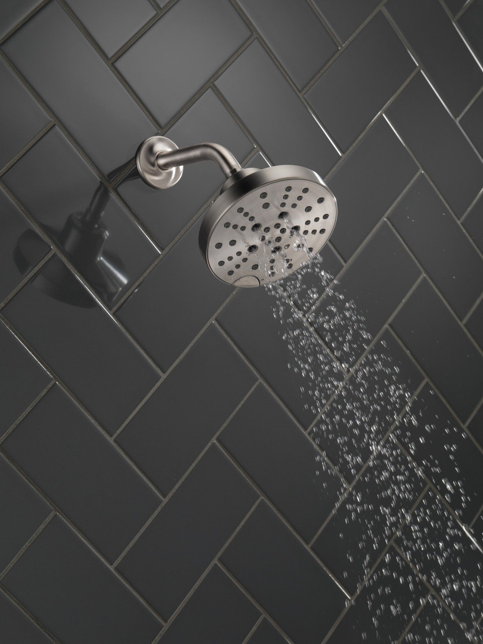 Delta 52668-SS-PR Universal Showering Components 5-Setting H2OKinetic Round Cont Raincan, Lumicoat Stainless
