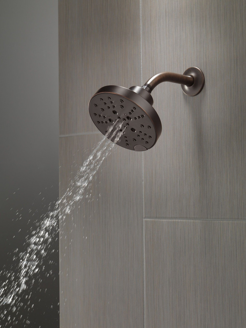 Delta 52668-RB Universal Showering Components H2Okinetic 5-Setting Contemporary Raincan Shower Head, Venetian Bronze