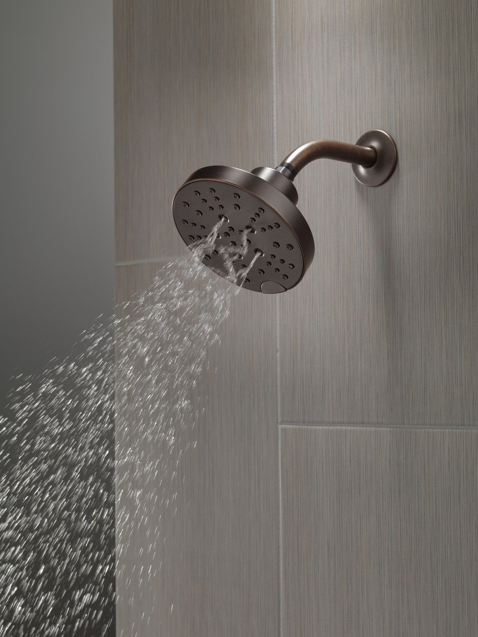 Delta 52668-RB Universal Showering Components H2Okinetic 5-Setting Contemporary Raincan Shower Head, Venetian Bronze