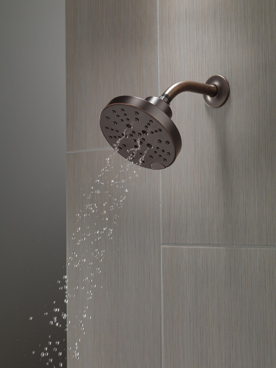 52668-RB Universal Showering Components H2Okinetic 5-Setting Contemporary Raincan Shower Head, Venetian Bronze