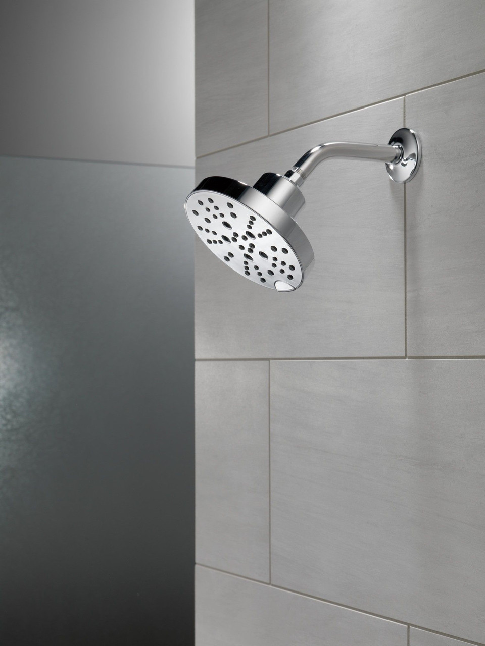 Delta 52668-PR Universal Showering Components 5-Setting H2OKinetic Round Cont Raincan, Lumicoat Chrome