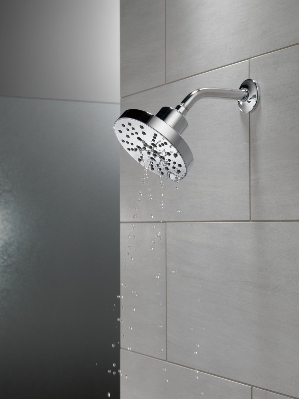 Delta 52668-PR Universal Showering Components 5-Setting H2OKinetic Round Cont Raincan, Lumicoat Chrome