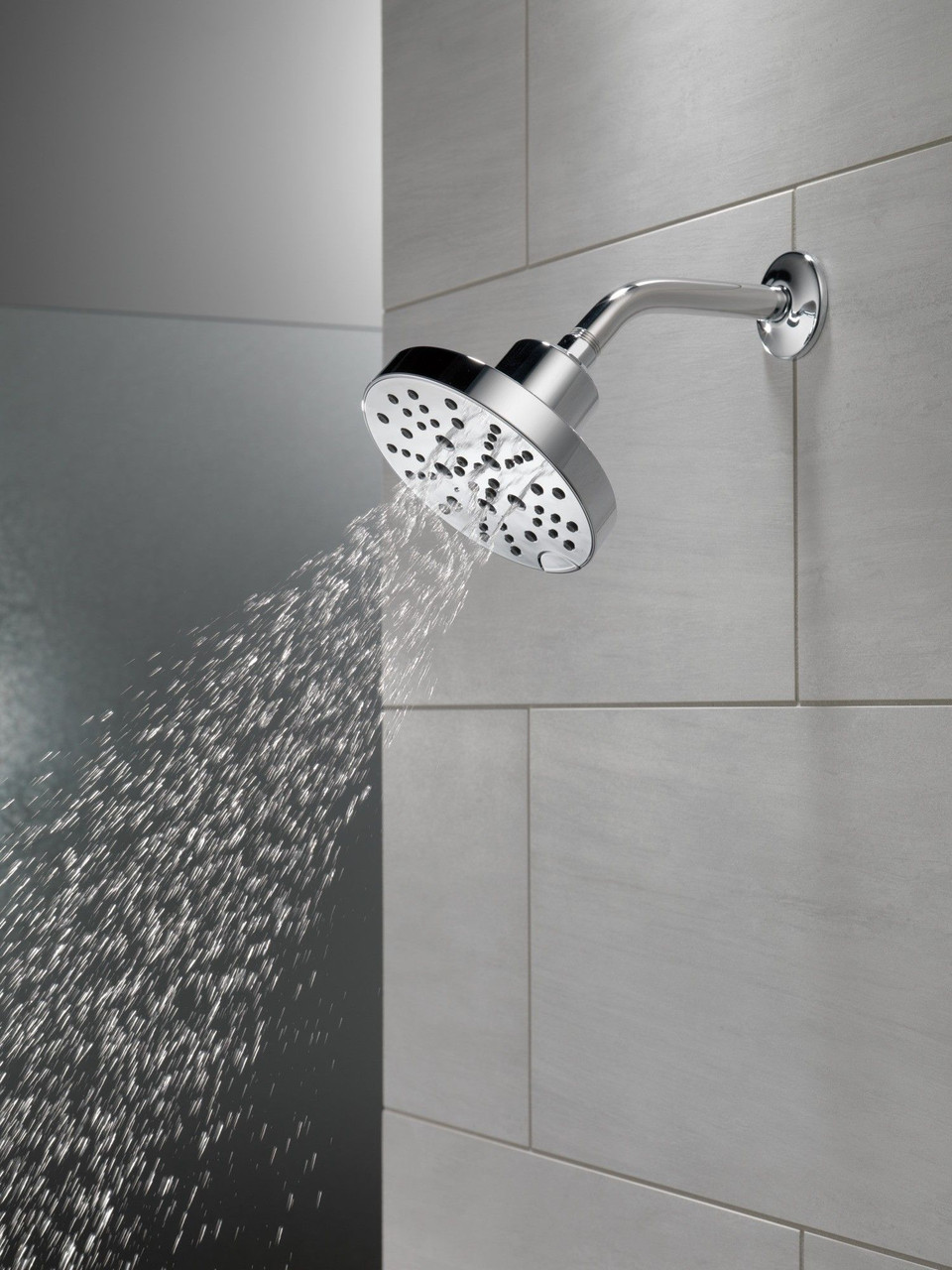 Delta 52668-PR Universal Showering Components 5-Setting H2OKinetic Round Cont Raincan, Lumicoat Chrome