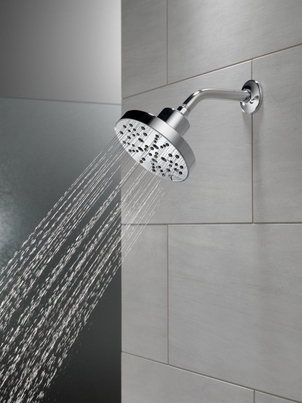 52668-PR Universal Showering Components 5-Setting H2OKinetic Round Cont Raincan, Lumicoat Chrome