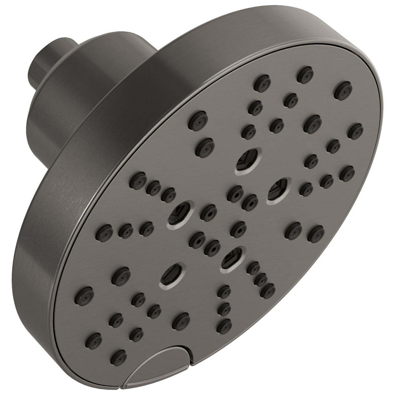 Delta 52668-KS-PR Universal Showering Components H2Okinetic 5-Setting Contempoary Round Raincan Shower Head, Lumicoat Black Stainless