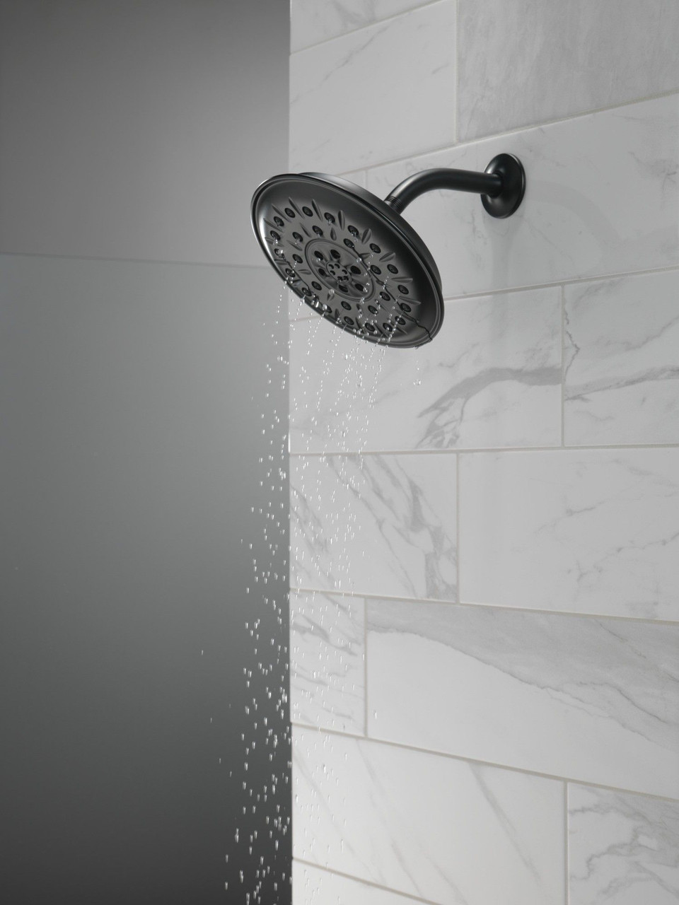 Delta 52487-BL Universal Showering Components UltraSoak 4-Setting Shower Head, Matte Black