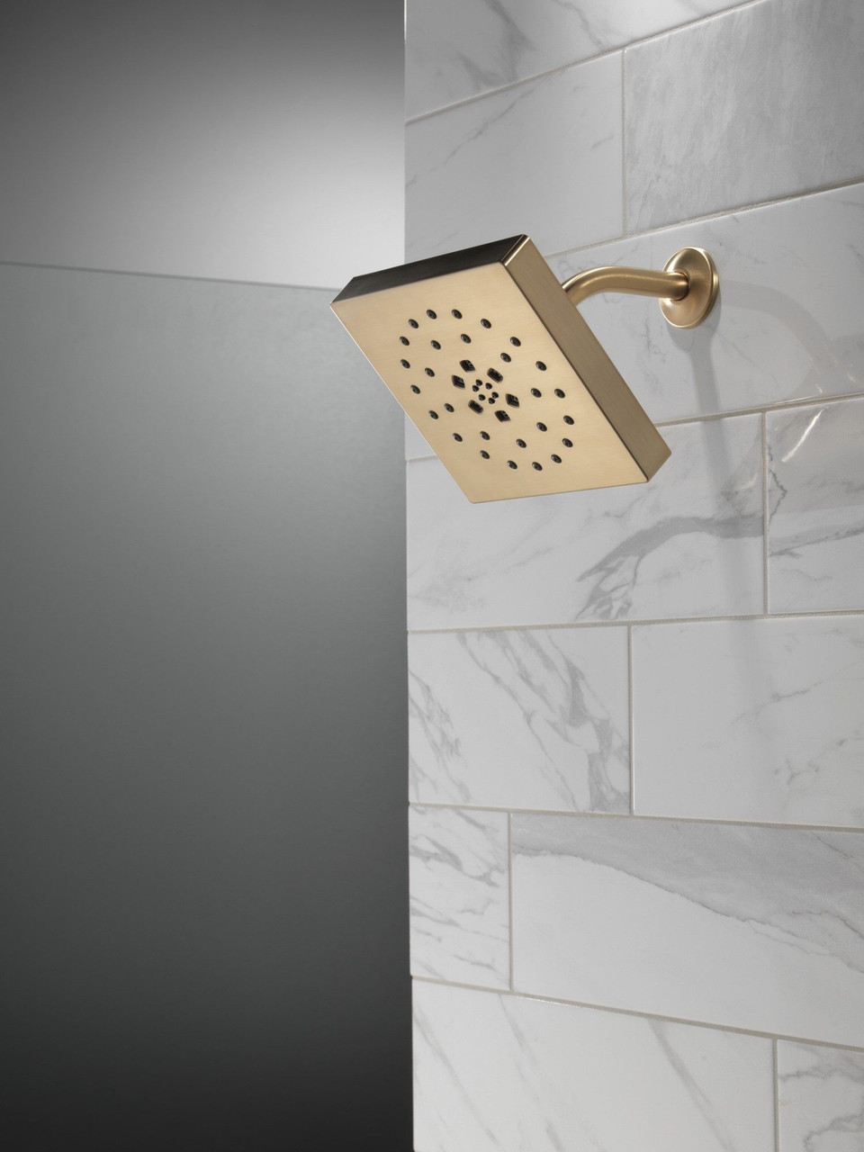 Delta 52484-CZ-PR Universal Showering Components H2Okinetic 4-Setting Shower Head with Ultrasoak, Lumicoat Champagne Bronze