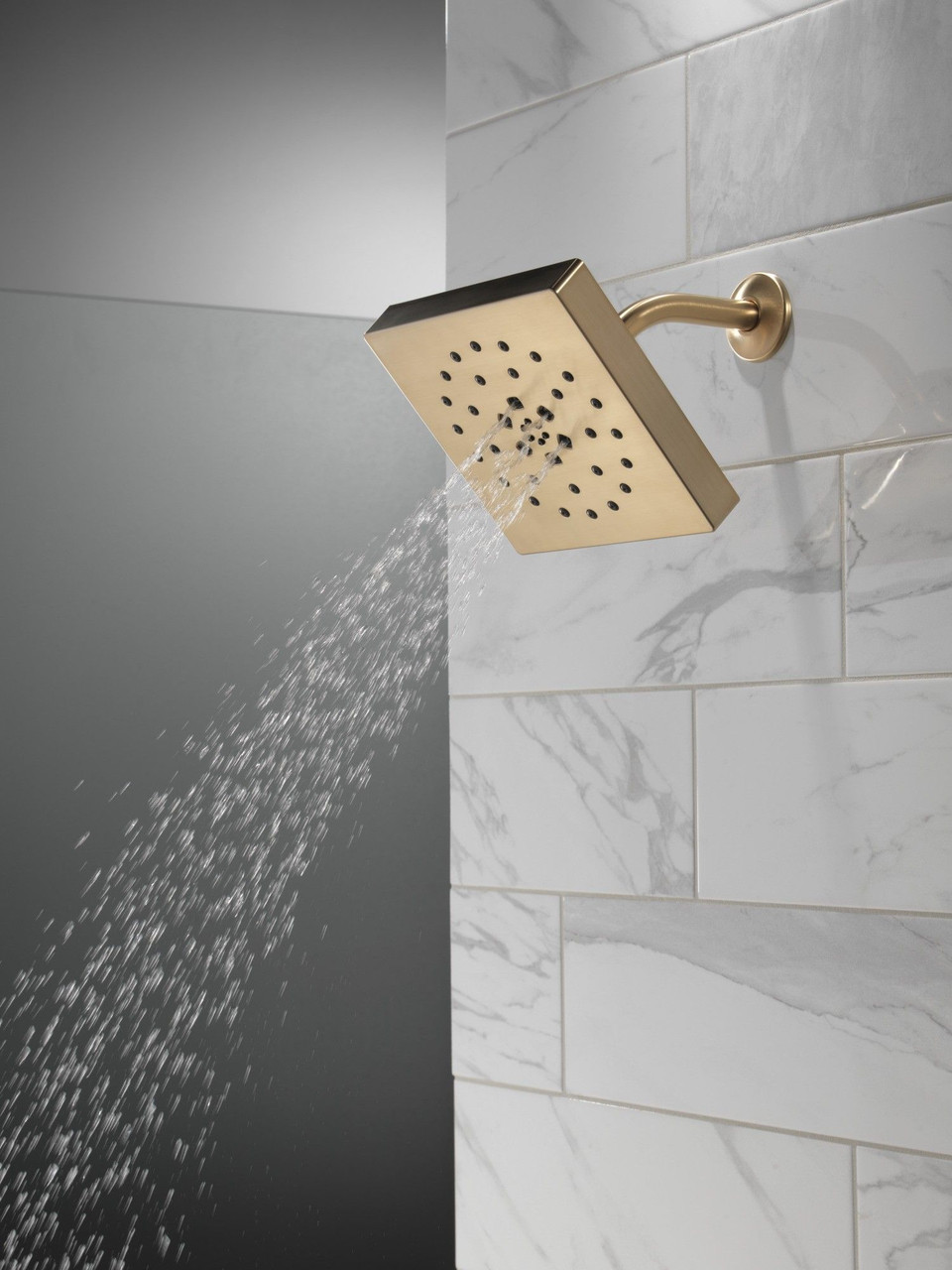 52484-CZ-PR Universal Showering Components H2Okinetic 4-Setting Shower Head with Ultrasoak, Lumicoat Champagne Bronze