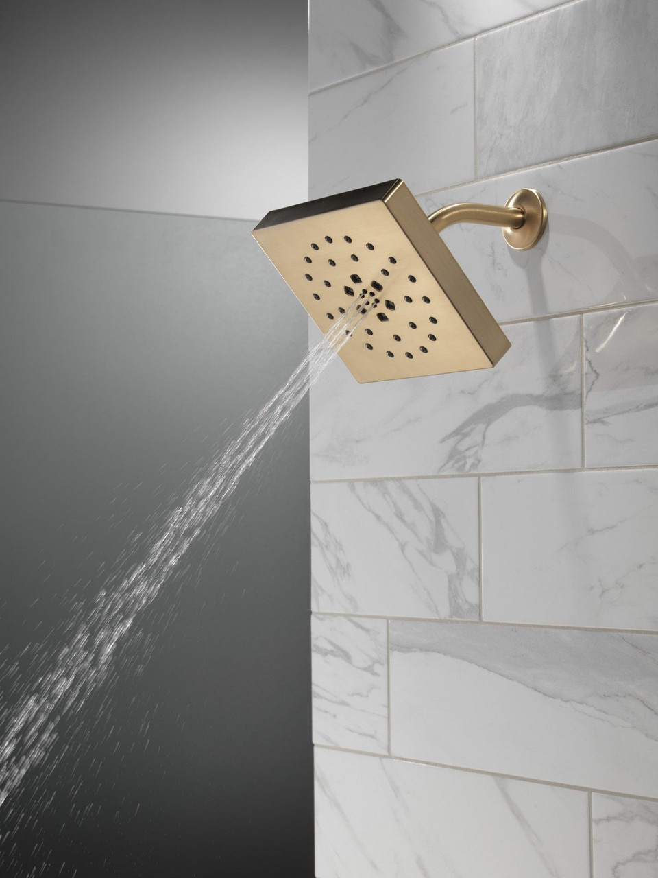 52484-CZ-PR Universal Showering Components H2Okinetic 4-Setting Shower Head with Ultrasoak, Lumicoat Champagne Bronze