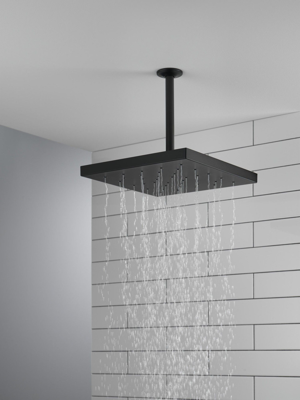 52161-BL25 Universal Showering Components H2Okinetic Single Setting Shower Head with UltraSoak, Matte Black