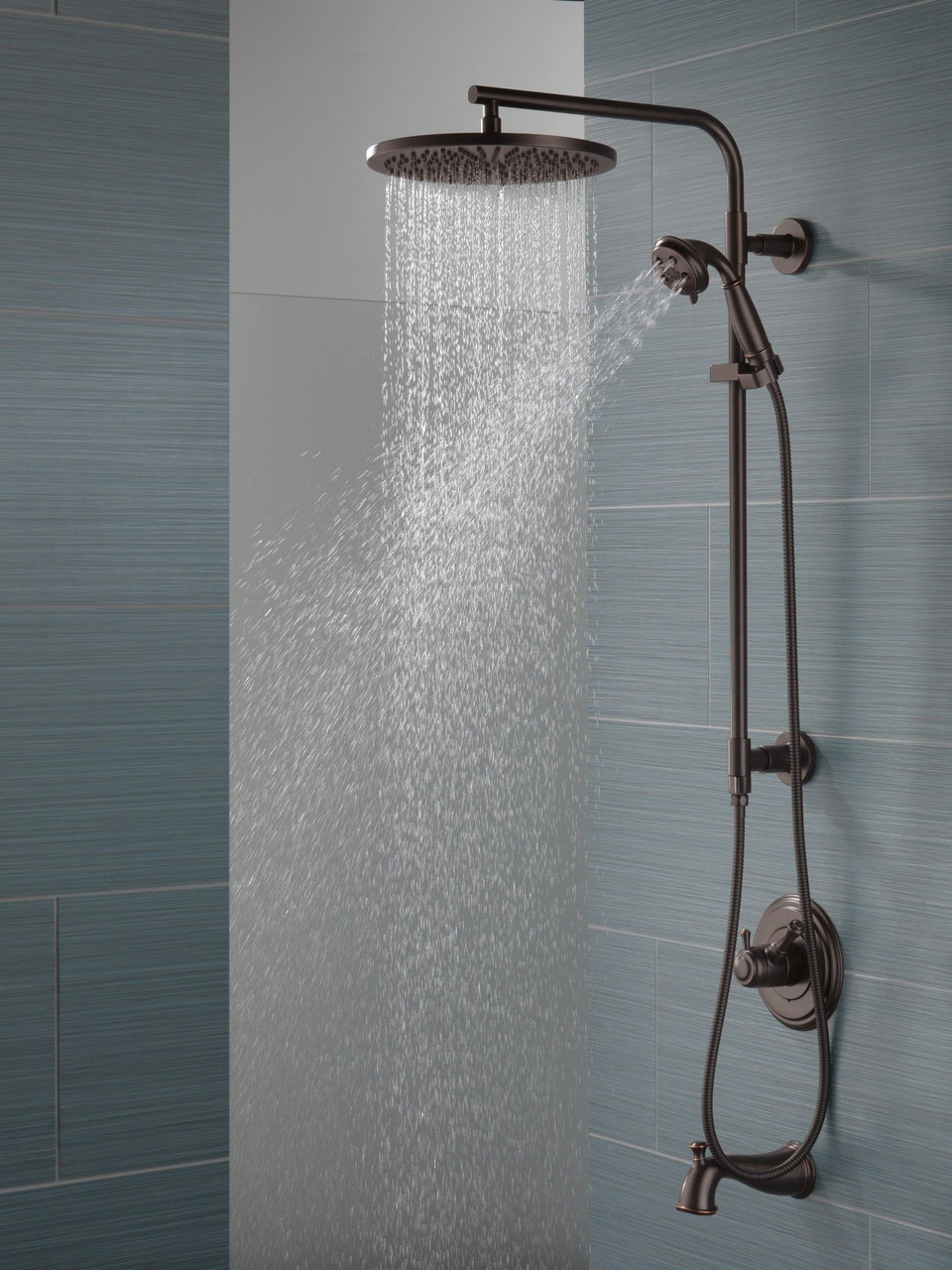 52158-RB Universal Showering Components Single-Setting Metal Raincan Shower Head, Venetian Bronze