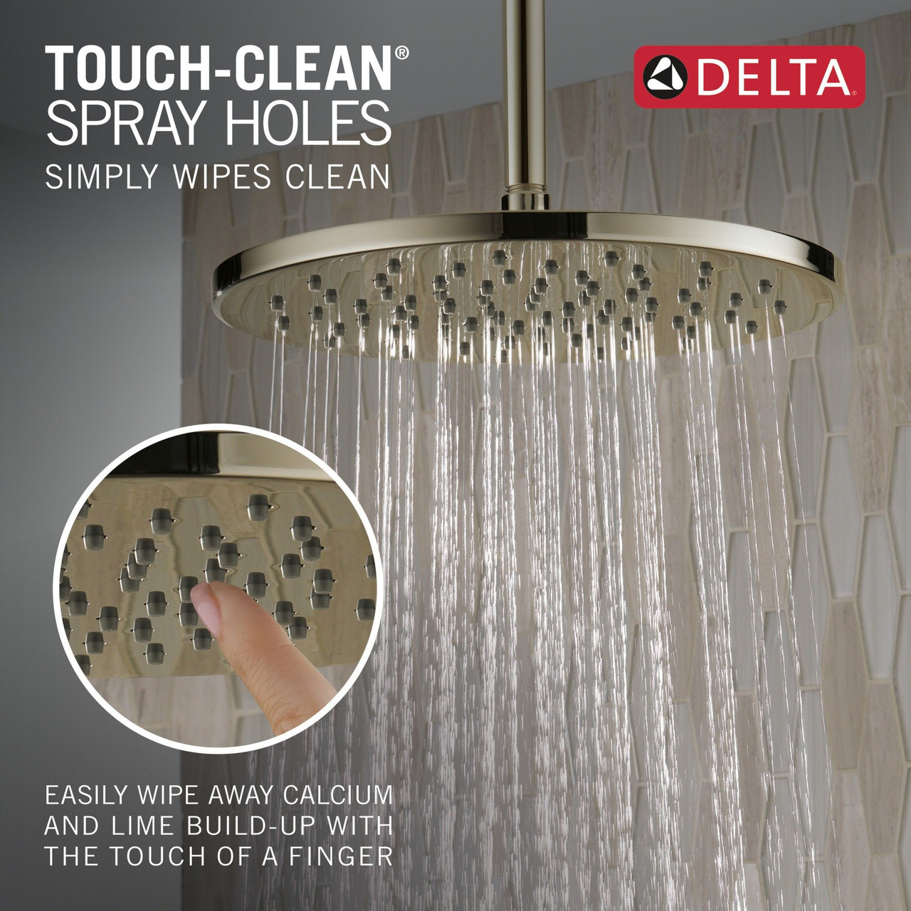 52158-PN-PR Universal Showering Components Single-Setting Metal Raincan Shower Head, Lumicoat Polished Nickel