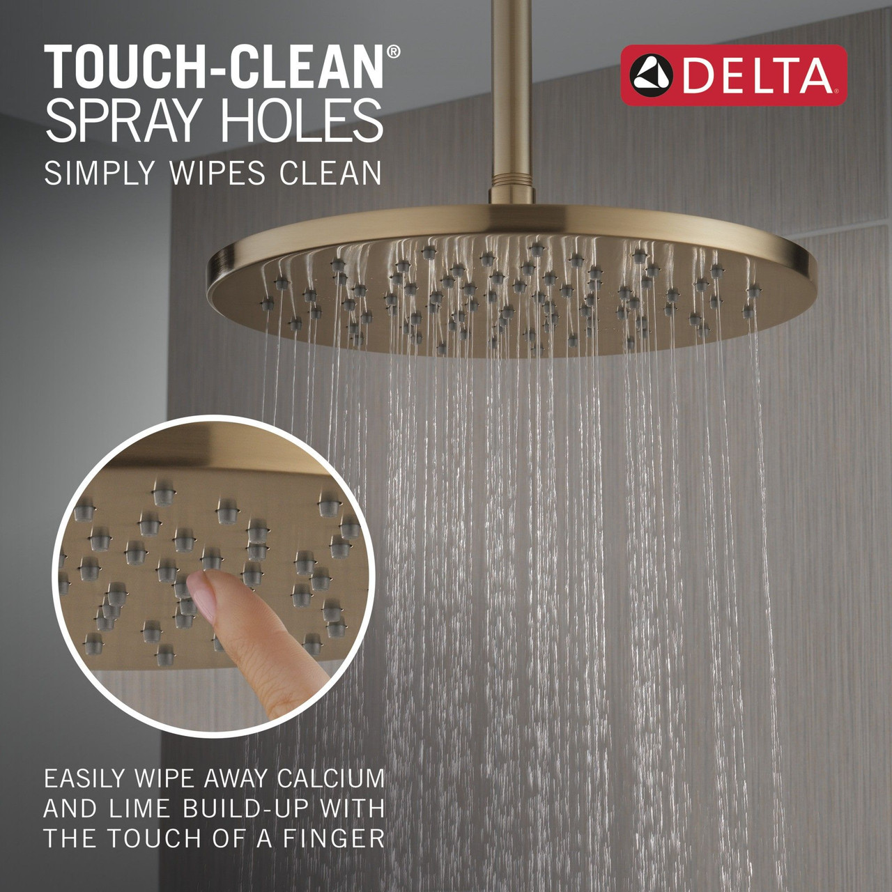 52158-CZ-PR Universal Showering Components Single-Setting Metal Raincan Shower Head, Lumicoat Champagne Bronze