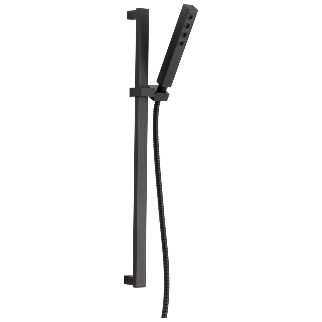 51567-BL Universal Showering Components H2Okinetic Single-Setting Slide Bar Hand Shower, Matte Black