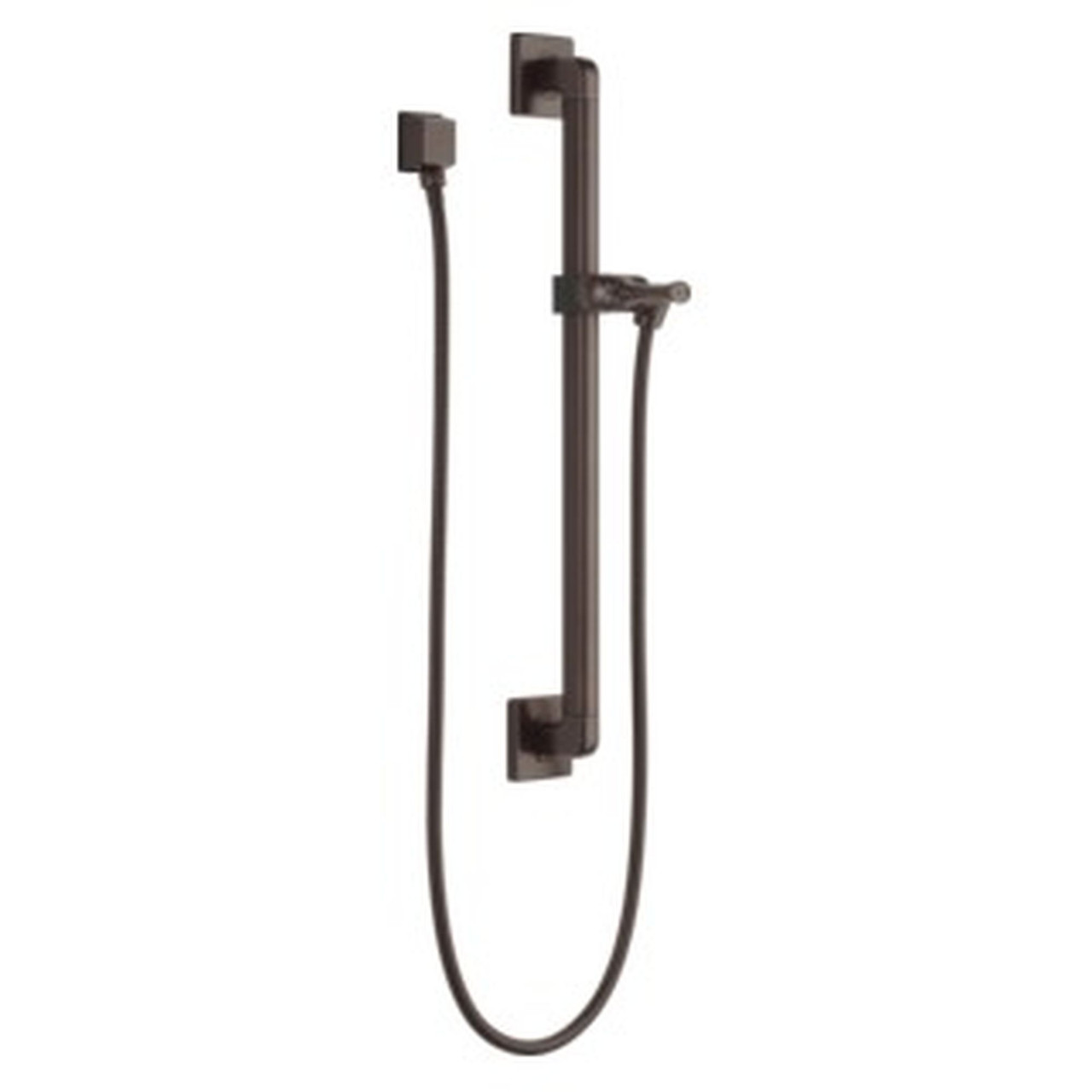 51500-RB Universal Showering Components Adjustable Slide Bar / Grab Bar Assembly with Elbow, Venetian Bronze