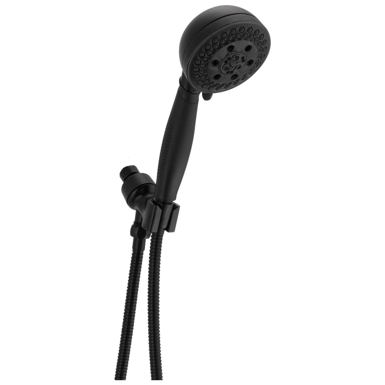 Delta 54445-BL-PK Universal Showering Components H2Okinetic 5-Setting Shower Mount Hand Shower, Matte Black