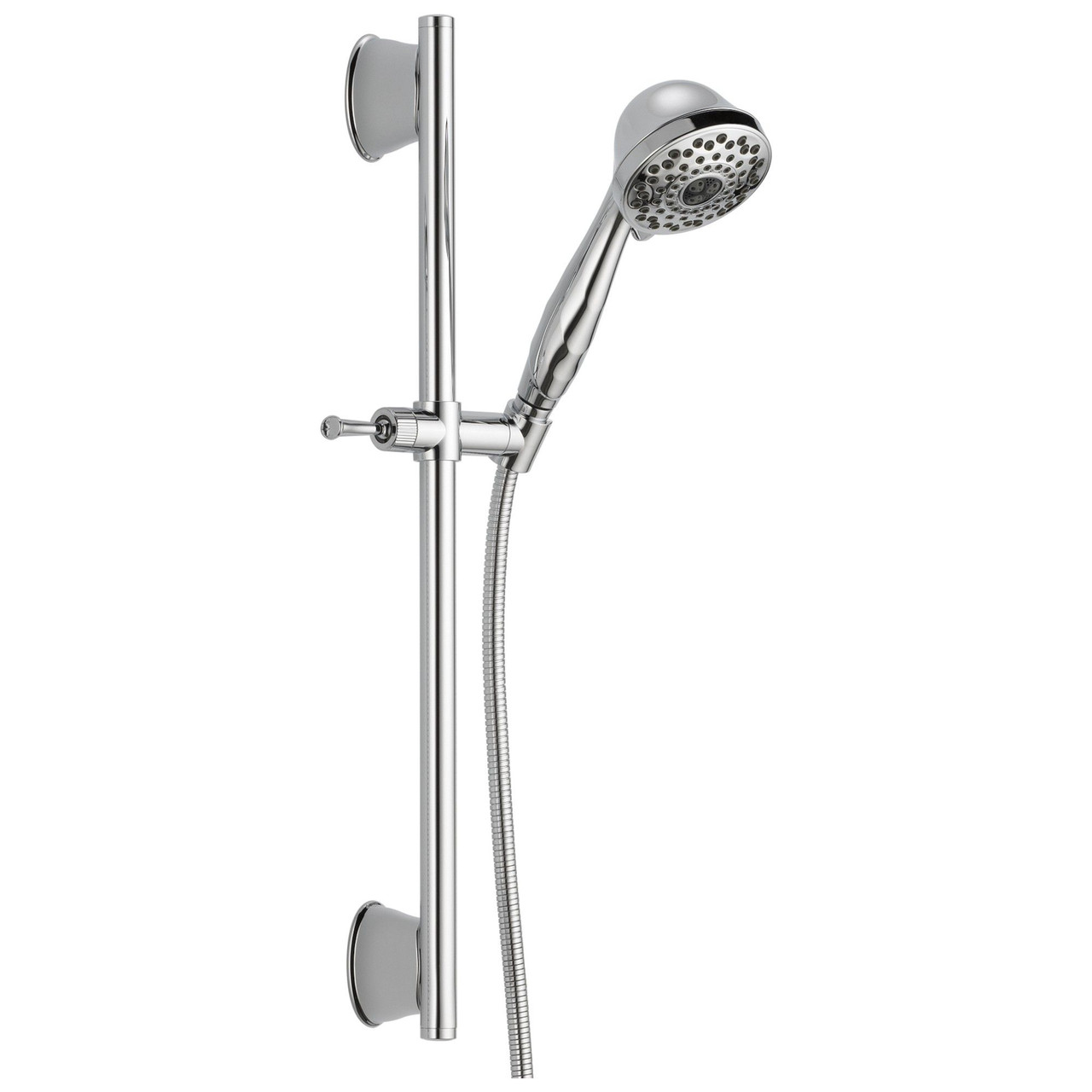 51589Universal Showering Components 7-Setting Slide Bar Hand Shower, Chrome