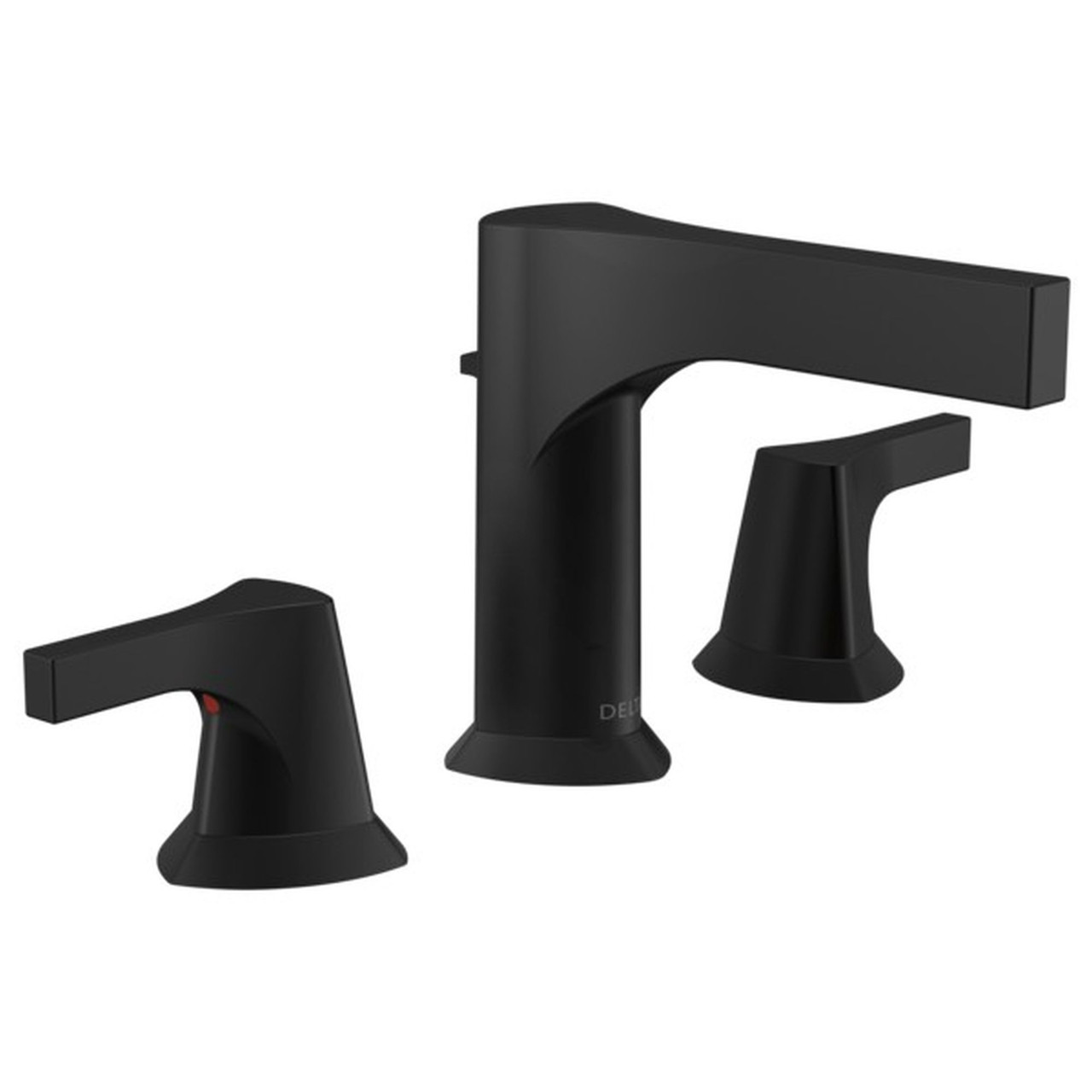 3574-BLMPU-DST Zura Two Handle Widespread Bathroom Faucet, Matte Black