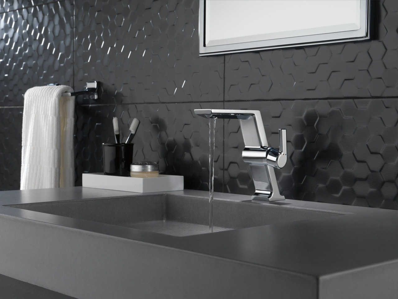 699-PR-DST Pivotal Single Handle Mid-Height Vessel Bathroom Faucet, Lumicoat Chrome