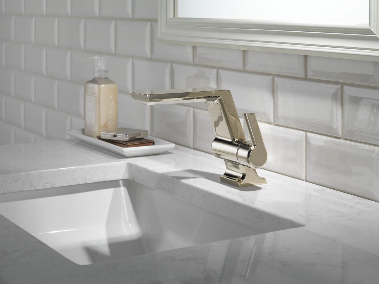 599-PN-PR-MPU-DST Pivotal Single Handle Bathroom Faucet, Lumicoat Polished Nickel