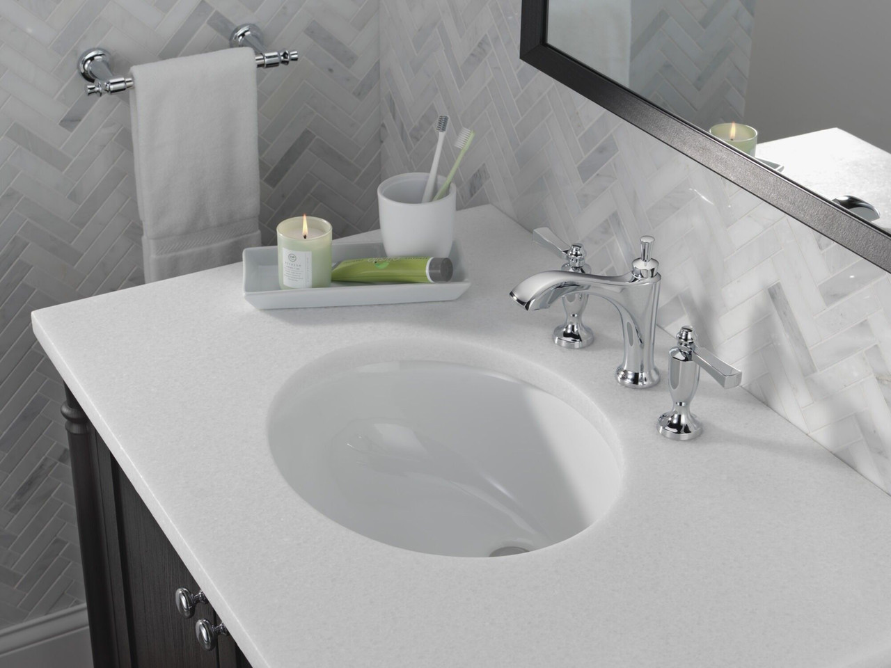 3556-MPU-DST Dorval Two Handle Widespread Bathroom Faucet, Chrome