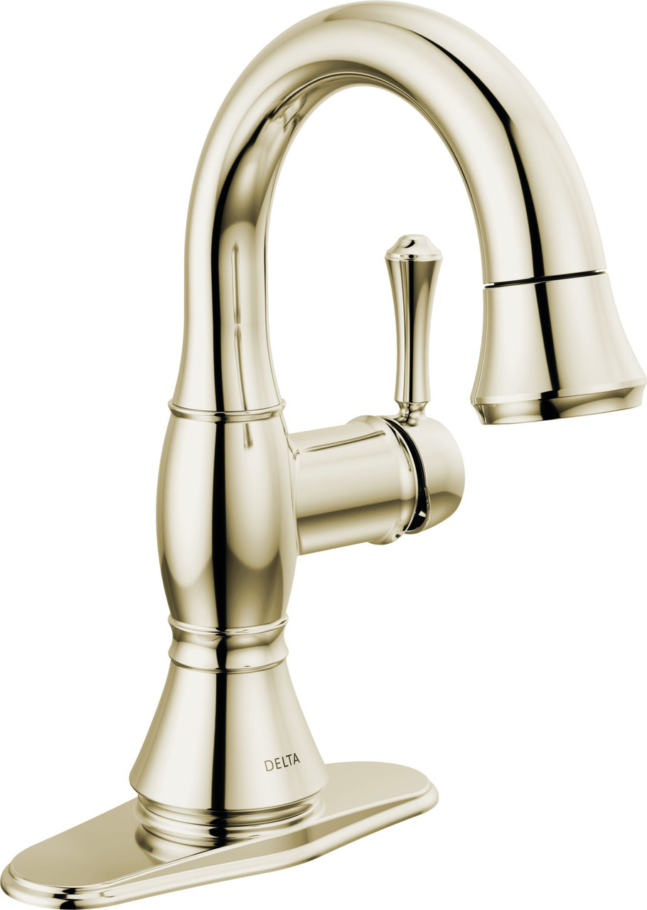 597-PNPD-DST Cassidy Single Handle Pull Down Bathroom Faucet, Polished Nickel