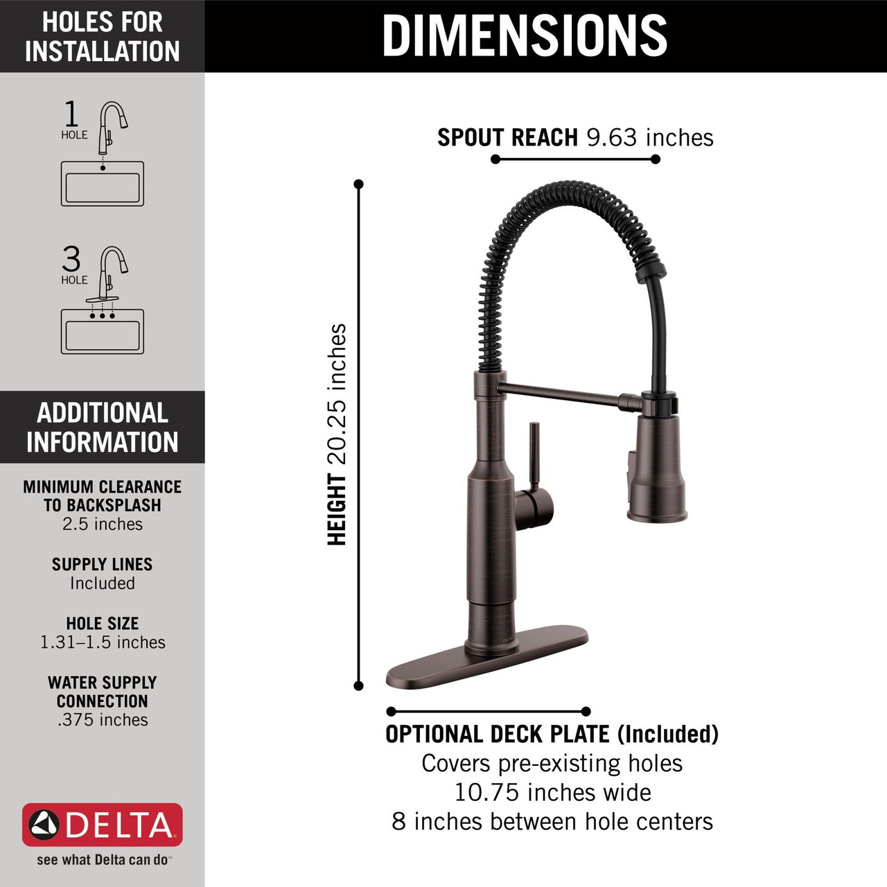 Delta 18804Z-RB-DST Theodora Single Handle Pull Down Spring Kitchen Faucet, Venetian Bronze