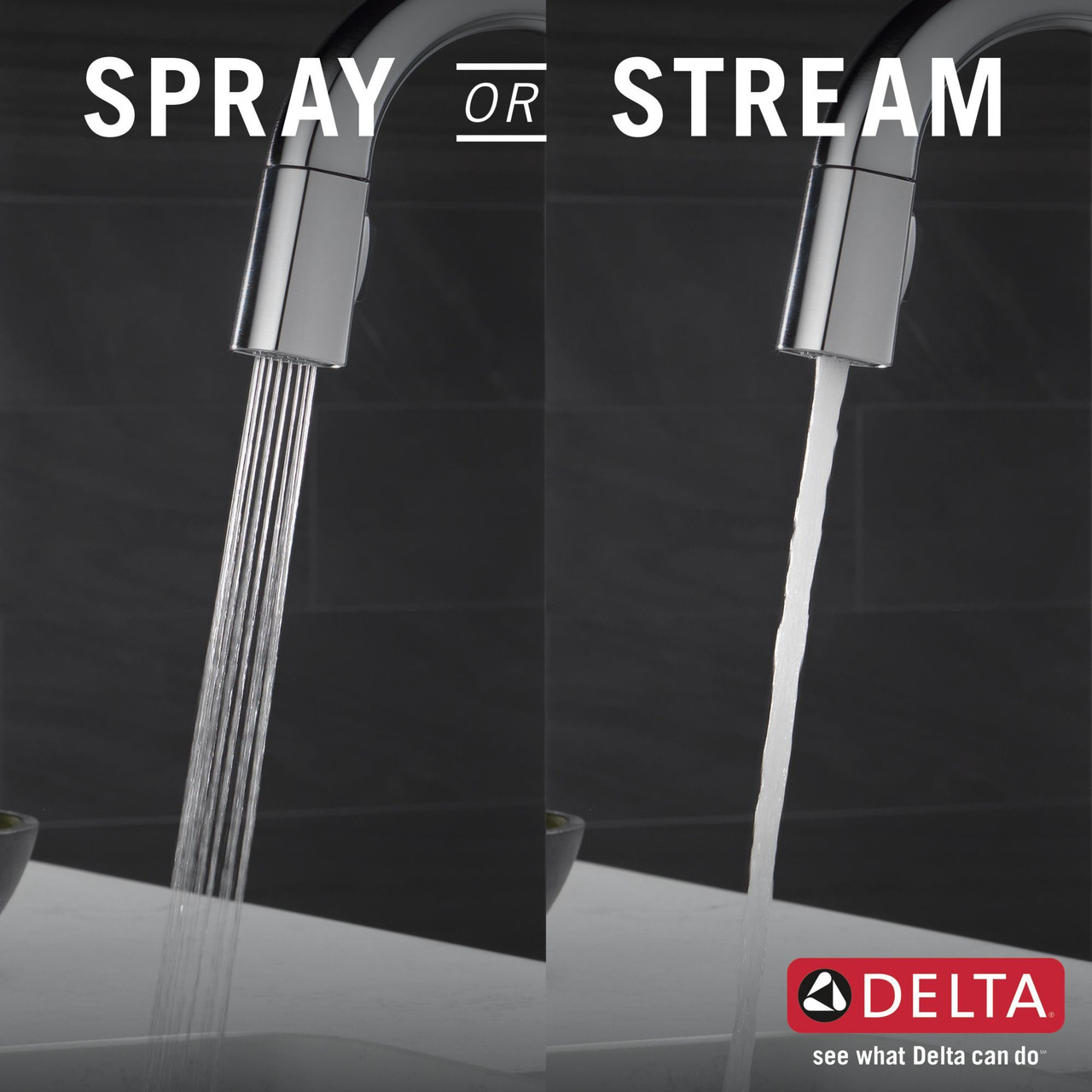 9991T-AR-PR-DST Monrovia Single Handle Pull Down Bar or Prep Faucet with Touch2O Technology, Lumicoat Arctic Stainless