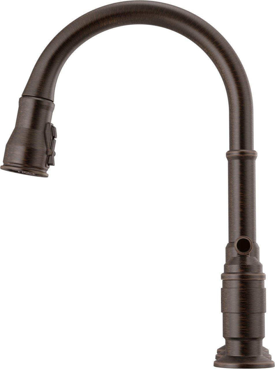 Delta 2390L-RB-DST Broderick Two Handle Pull Down Bridge Kitchen Faucet, Venetian Bronze
