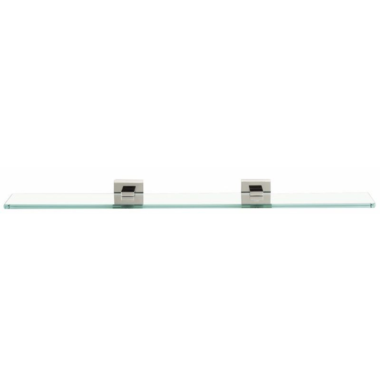 Alno Contemporary II A8450-24-PC 24-in Glass Shelf with Brackets Modern in Polished Chrome