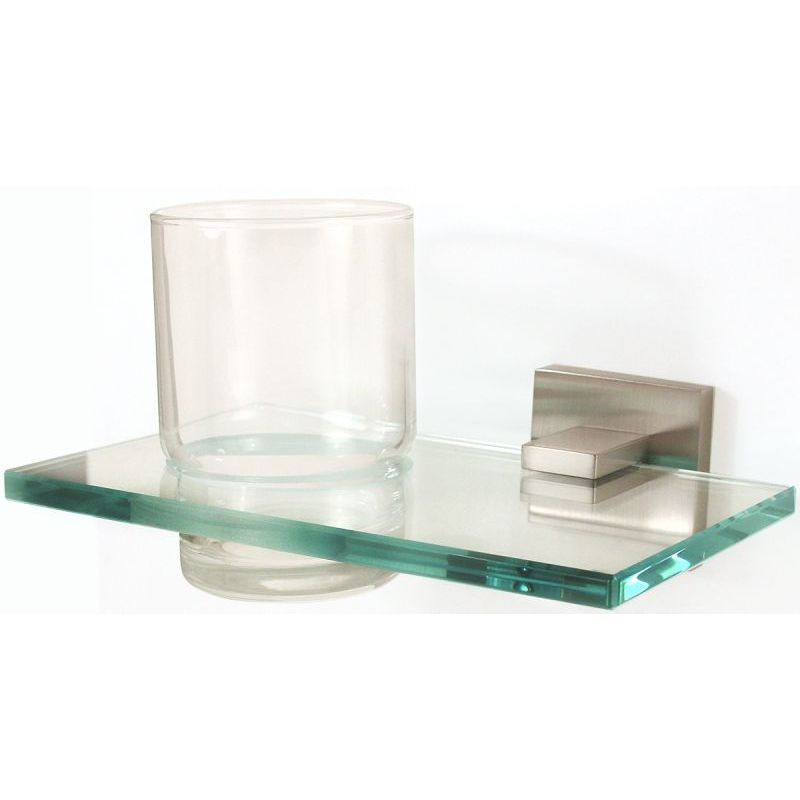 Modern Tumbler Holder 6-3/4-in in Satin Nickel
