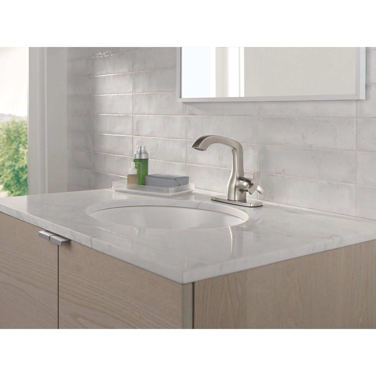 Delta 5766-SS-PR-LPU-DST Stryke 6.56-in x 6.00-in x 6.88-in Single Handle Bathroom Faucet, Lumicoat Stainless