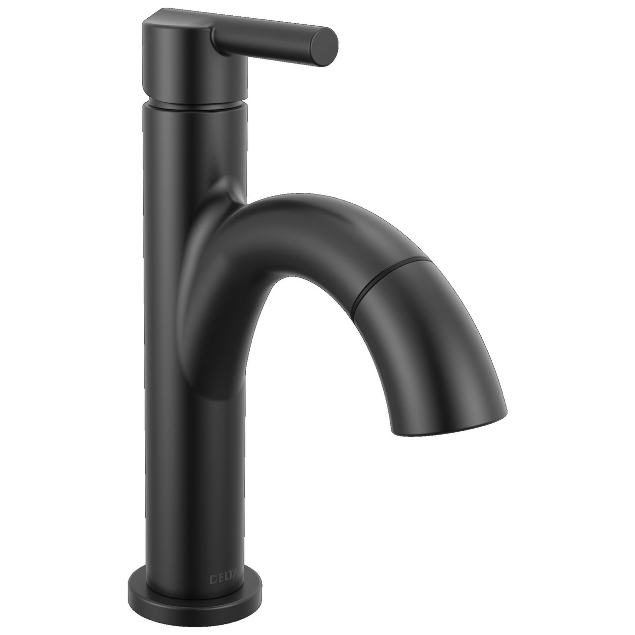 Delta 15749LF-BLPD Nicoli 6.81-in x 6.06-in x 8.75-in Single Handle Pull-Down Bathroom Faucet, Matte Black