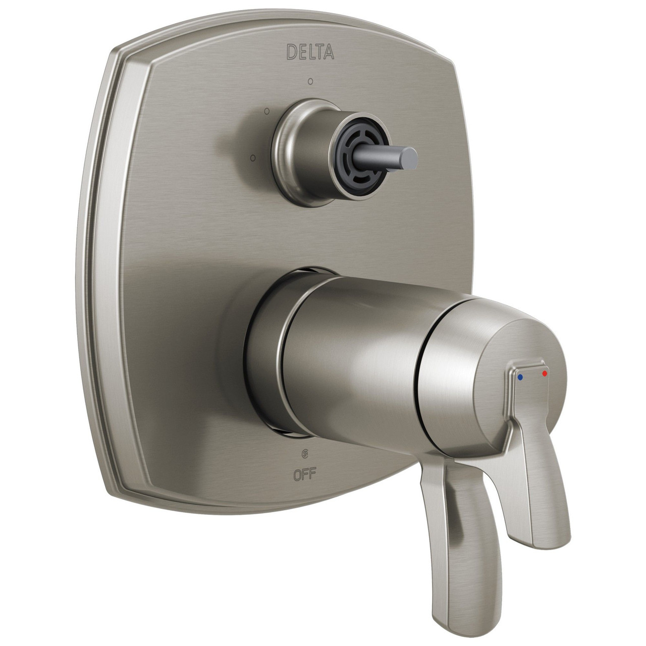 T27T876-SSLHP Stryke 17 Thermostatic Integrated Diverter Trim with Three Function Diverter Less Diverter Handle, Stainless